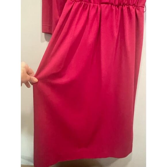 Vintage Willi of California Mid-Length Dress Belted Polyester Suede Sz 14 - Picture 3 of 11